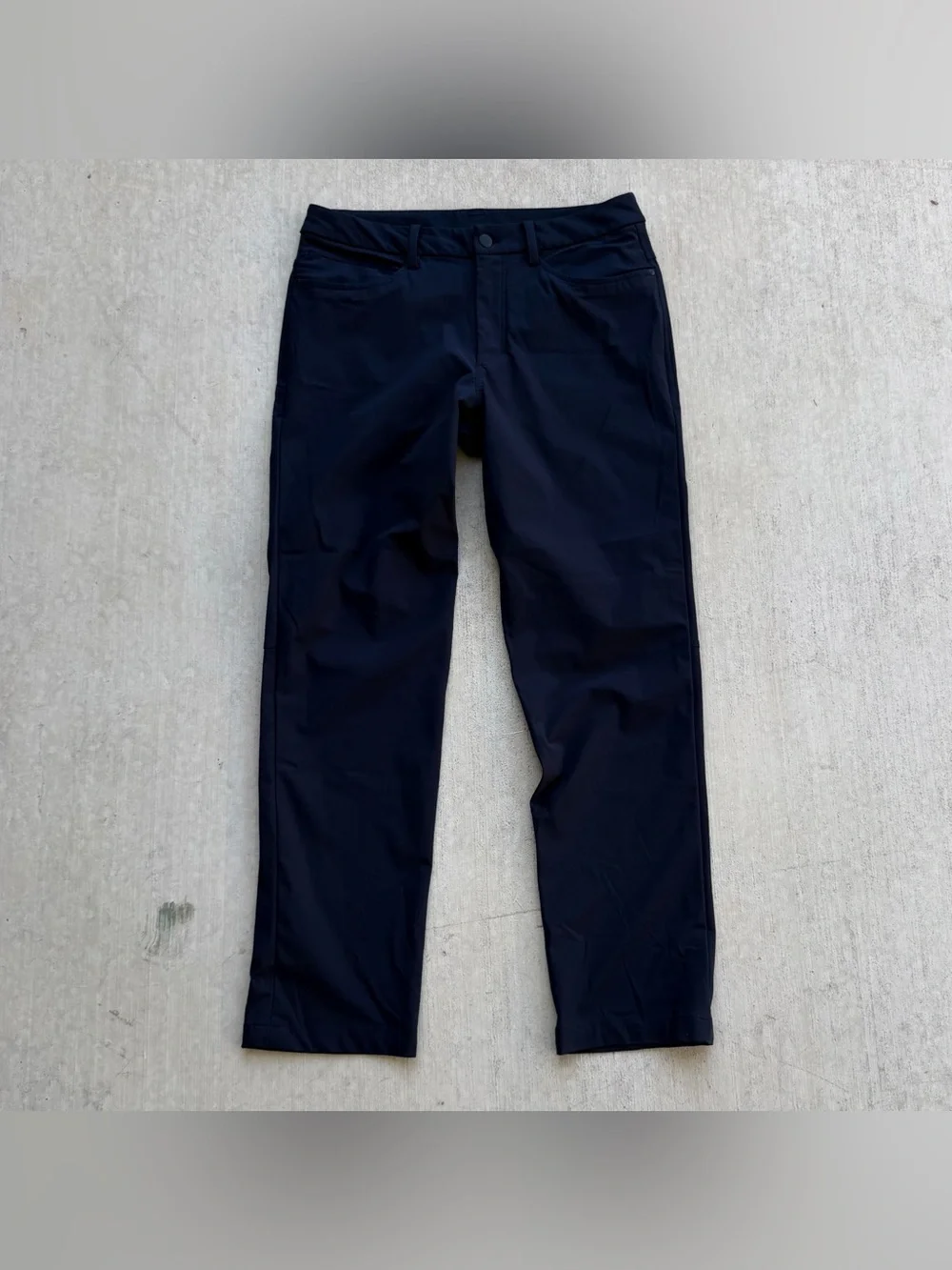 Lululemon ABC Straight Fit 5 Pocket Pants Men Size 30 Stretch Active Navy